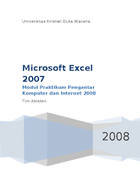 Data karakter seluruh data yang dimulai dari pengetikan huruf (a s/d z) karakter non angka yang berdiri dengan angka, misal b123 atau 50f2 dan seluruhnya tidak dapat. Pdf Modul Praktikum Microsoft 2007 Darwis Kps Academia Edu