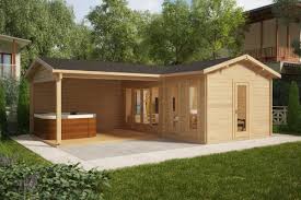 Eck Gartenhaus Hansa Corner B 18m2 44mm 3x6 Hansagarten24 Gartenhaus Mit Terrasse Gartenhaus Gartenhaus Mit Veranda
