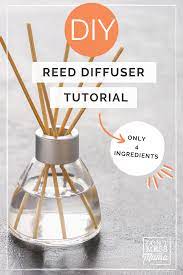 Reed Diffuser Diy Tutorial Only 4 Ingredients In 2021 Diy Essential Oils Diy Reed Diffuser Reed Diffuser Diy