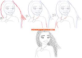 Кофейный скетч моана на акварельной бумаге. How To Draw Moana Easy Step By Step Drawing Tutorial For Kids And Beginners How To Draw Step By Step Drawing Tutorials Drawing Tutorial Drawing For Beginners Drawing Tutorials For Kids