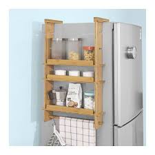 Etagere A Suspendre Pour Refrigerateur Avec Ventouses Etagere A Epices 3 Etageres Reglables Etagere De Cuisine En Bambou Kcr03 N Sobuy Etagere A Epices Rangement Mural Cuisine Etagere Cuisine