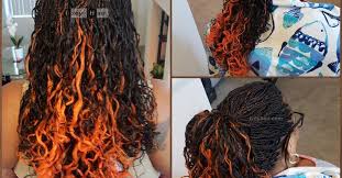One of the simplest ways to get the orange out of bleached hair is to use a toner. Orange And Black Microbraids
