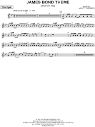 Download and print in pdf or midi free sheet music for james bond theme by monty norman arranged by dandalf for trumpet (in b flat), french horn, trombone (tenor) (brass quartet) Monty Norman The James Bond Theme Sheet Music Trumpet Solo In G Minor Download Print Sku Mn0129038