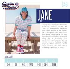 Lularoe Jane Sizing Chart Lularoe American Dreams Lularoe