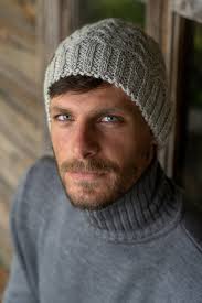 Pure Alpaca Wool Mens Beanie, Hand Knitted Minimalist Hat, Alpaca Wool Knit  Cap, Gray Natural Woolen Unisex Cap