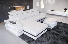 Ecksofa aus leder oder kunstleder gesucht? Ledersofa Bologna In Der L Form Moderne Couch Als Ecksofa