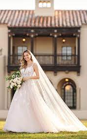 3d Floral A Line Wedding Dress With Statement Back Stella York Wedding Dresses A Line Wedding Dress York Wedding Dress Stella York Wedding Dress