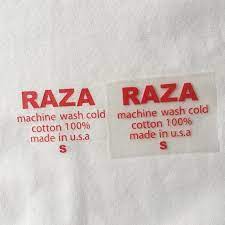 300 Tagless Heat Transfers Labels Iron On Printed Labels Etsy T Shirt Label Shirt Label Iron On Labels