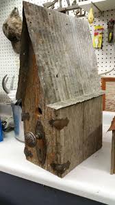 Trunk Corners Barn Wood Bird House Rustikale Gartendekoration Scheunenholz Projekte Aus Altholz