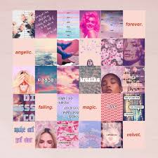 Big canvas paintings for home decor. Pink Aesthetic Room Decor Photo Wall Collage Kit Set Of 30 Etsy
