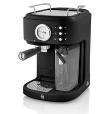 Includes 2 ceramic espresso cups. Swan One Touch Retro Espresso Coffee Machine Black Fiftiesstore Com