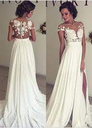 Summer Beach Chiffon Wedding Dresses Lace And Chiffon Wedding Dress A Line Wedding Dre Strapless Lace Wedding Dress Wedding Dress Chiffon Bridal Dresses Lace