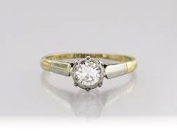 Vintage 18 Carat Gold Diamond Solitaire Ring Platinum Setting Etsy Engagement Rings Diamond Solitaire Rings Platinum Setting