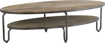 table basse ovale coffee double plateaux bois metal design industriel hanjl table basse table basse ovale mobilier de salon