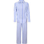Men s cotton blue and white stripe pyjamas by pj pan