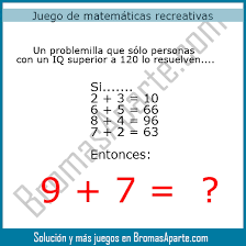 Juegos matematicos en la ensenanza. Juego De Matematicas Recreativas