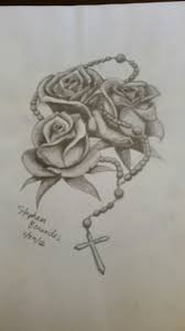 Roses With Rosary Graphic Artist Design Sketch Graphic Artist Design Sketch Artistic Designs
