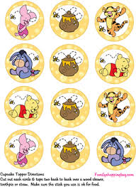 Cupcake Toppers Party Decorations Winnie The Pooh Themes Winnie The Pooh Friends Winnie The Pooh