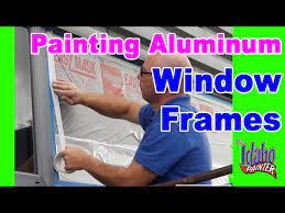 Black window frames can be painted wood, aluminum, or steel. How To Paint Metal Or Aluminum Windows Painting Aluminum Windows Youtube