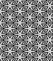 Black And White Geometric Design Easy Vector Modern Seamless Sacred Geometry Pattern Black And White Abstract Geometric Flower Of Life B Sacred Geometry Patterns Geometric Flower Geometry Pattern