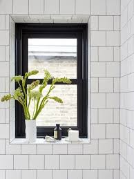 Photo Gallery 11 Inspiring Bathroom Makeovers Window In Shower Black Window Frames Bathroom Windows