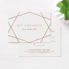 The new york fake id cards are now more secure and have some modern security features as compared to the previous versions. Faux Rose Gold Look Geometric Gift Certificate This Stylish Modern Gift Certificate Features A White Gift Card Design Geometric Gift Gift Certificate Design