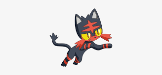 There are two red stripes around each of its legs and two horizontal stripes with a vertical stripe across them on its forehead. Litten Pokemon Sun And Moon Book Transparent Png 350x350 Free Download On Nicepng