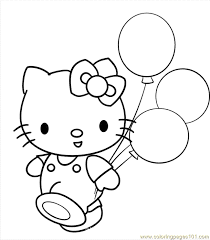 Click on the free hello kitty colour page you would like to print, if you print them all you can make your own. Hellokitty With Balloons Coloring Page For Kids Free Hello Kitty Printable Coloring Pages Online For Kids Coloringpages101 Com Coloring Pages For Kids
