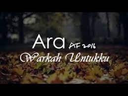 Check spelling or type a new query. Warkah Untukku Ara Af 2016 Lirik Youtube