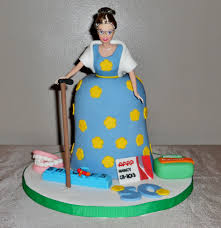 Birthday Cake For Grandma Chocolate Old Lady Barbie Over The Hill Doll Cake Fondant Decorations Cousin Birthday
