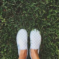 Black And True White Checkered Vans Womens White Grey Checkered Vans Slip Ons Classic Shoes Sock Shoes Vans Slip On