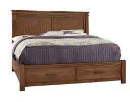 It could just as easily be called a bench footboard since it is the perfect height to have a seat on. Cool Rustic King Mansion Bed W Footboard Storage Amber By Vaughan Bassett Nis336790613 Bruce Furniture Flooring