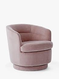 Maybe you would like to learn more about one of these? West Elm Viv Swivel Chair Light Pink Distressed Velvet At John Lewis Partners