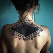 These Striking Solid Black Tattoos Will Make You Want To Go All In Solid Black Tattoo Neck Tattoo Cover Up Black Tattoo Cover Up