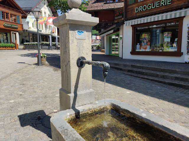 Swiss fountains are great but not always reliable for drinking water - Ali  on Switzerland