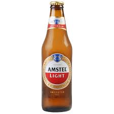 an ice cold amstel cerveja