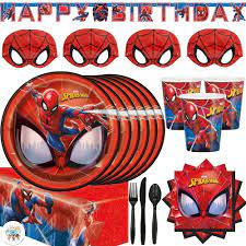 Find wedding shower banner, wedding shower party game kits. Amazon Com Spider Man Birthday Party Supplies Pack For 16 Guests With Spider Man Masks Plates Cups Napkins Table Cover Birthday Banner And An Exclusive Pin By Another Dream Toys Games