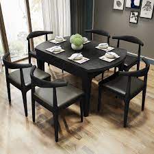 These packages are assembled with a dining table, chairs, mirror, buffet, and/or display cabinets, so you can already have the perfect ensemble to create your dream. Modern Design Black Dining Set Wood Dinner Table Living Room Sets Aliexpress
