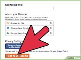 how to upload an existing resume on