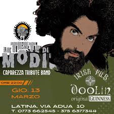 GIOVEDI' 13 MARZO al Irish Pub Doolin una serata speciale! Le teste di modì 