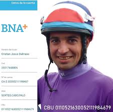 No atraviesa el mejor momento el jockey Cristian Dalmaso, el accidente  sufrido en la capital pampeana a inicios de este mes le ha significado  lesiones en sus costillas y en la clavícula