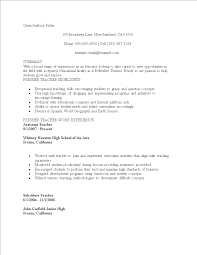 Resume For Teaching Job Fresher Template Templates At Allbusinesstemplates Com