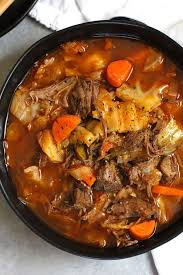 Add ground beef and onion, and cook until beef is well browned and crumbled. Shredded Beef Cabbage Soup With Tomatoes Suebee Homemaker