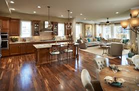 open plan living room kitchen