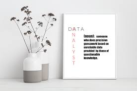 Data Analyst Printable Definition Joke Analyst Consulting Humor Gift For Data Junkie Data Analyst Data Bible Verse Wall Art