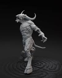 Minotaur Zombi By Ishoopien Creatures 3d Cgsociety Warrior Concept Art Concept Art Characters Koi Art