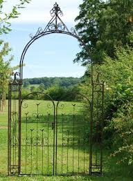4.with an arched roof and trellises on both sides, the pergola provides sufficient space for vines, wisteria and climbing roses. Woodland Metal Garden Arch With Gates Garden Ornamnents