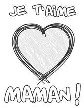Un Coloriage Je T Aime Maman Avec Un Gros Coeur Pour La Fete Des Meres A Colorier Avec Plein De Coul Coloriage Fete Des Meres Je T Aime Maman Dessin De Coeur