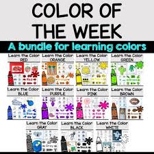 color of the week bundle printable activities for learning colors