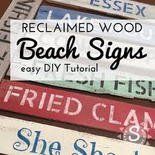 Tear a piece from it to make a beach sign. Diy Hand Painted Wood Beach Signs Seas Your Day